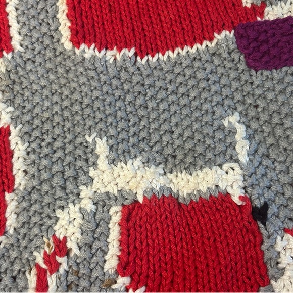 Vtg 90s 00s Studio Collection Cat Purrfect Day Knit Sweater Sz M Grandmacore - Picture 3 of 12